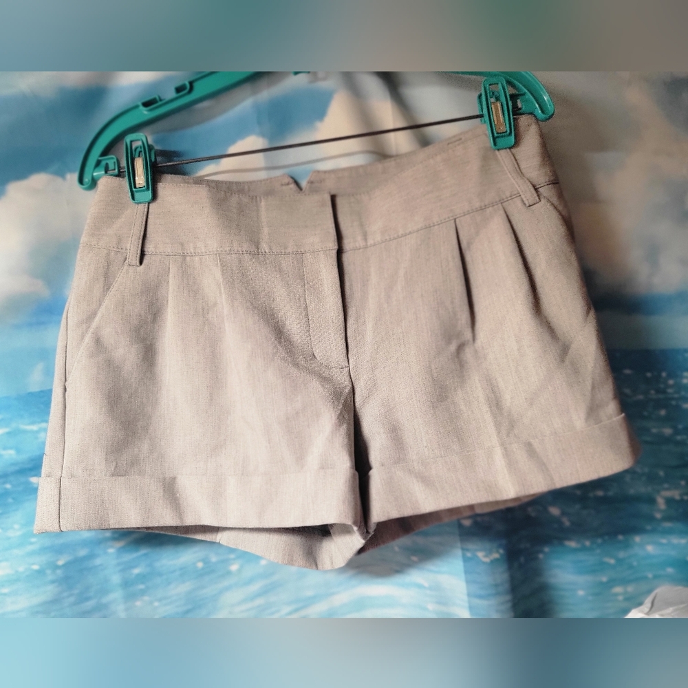 Express NWOT Gray Pleated Front Shorts Women's Size 6